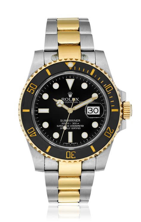 rolex submariner 18k 2-tone black ceramic bezel|rolex submariner black dial.